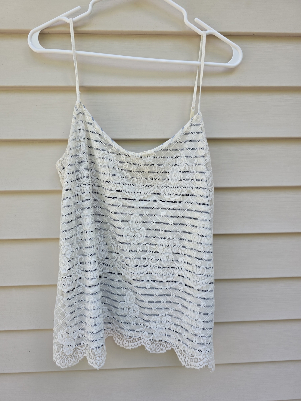 Maurices White Lace Camisole with Spaghetti Straps